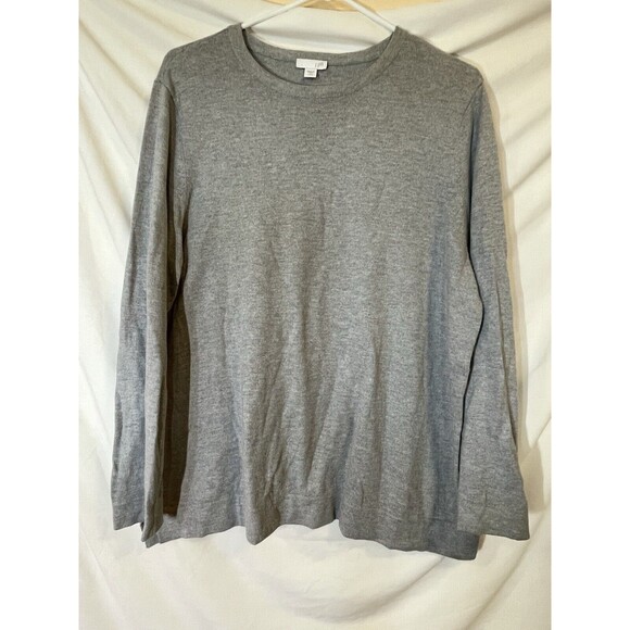 J.Jill Women’s Sweater Grey Size Large Petite Long Sleeve - Picture 1 of 4